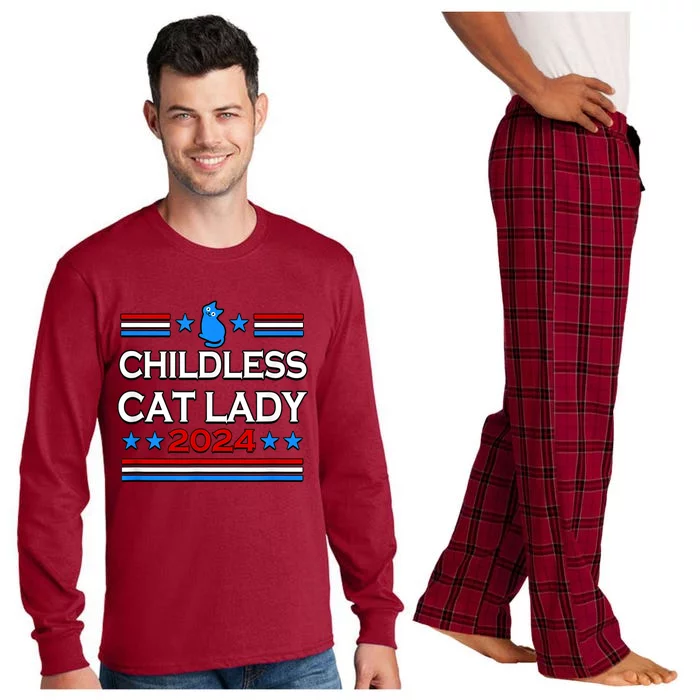 Childless Cat Lady 2024 Long Sleeve Pajama Set