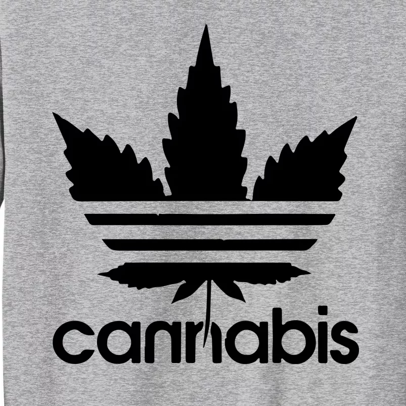 Cannabis Cool Leaf With Stripes Design Sweatshirt