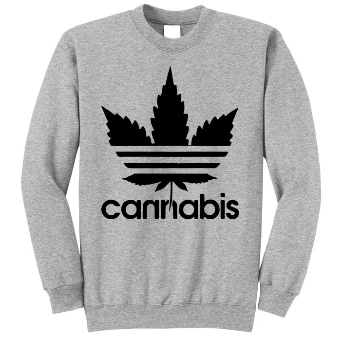 Cannabis Cool Leaf With Stripes Design Sweatshirt