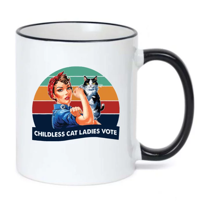 Childless Cat Ladies Vote Black Color Changing Mug