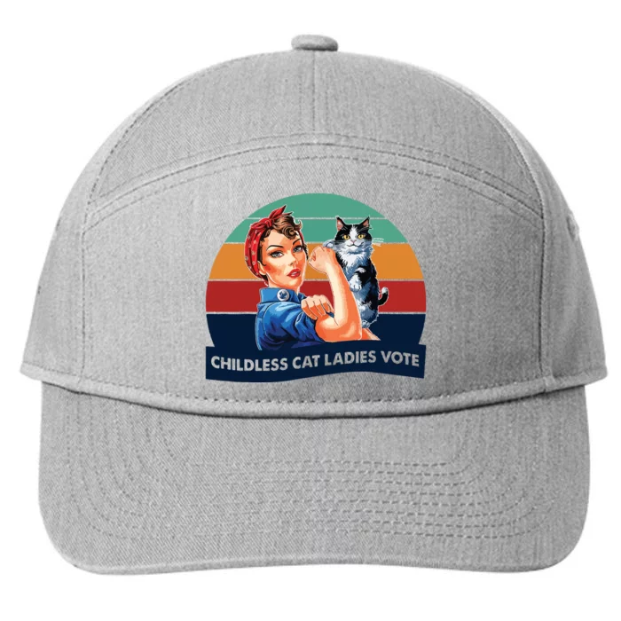 Childless Cat Ladies Vote 7-Panel Snapback Hat