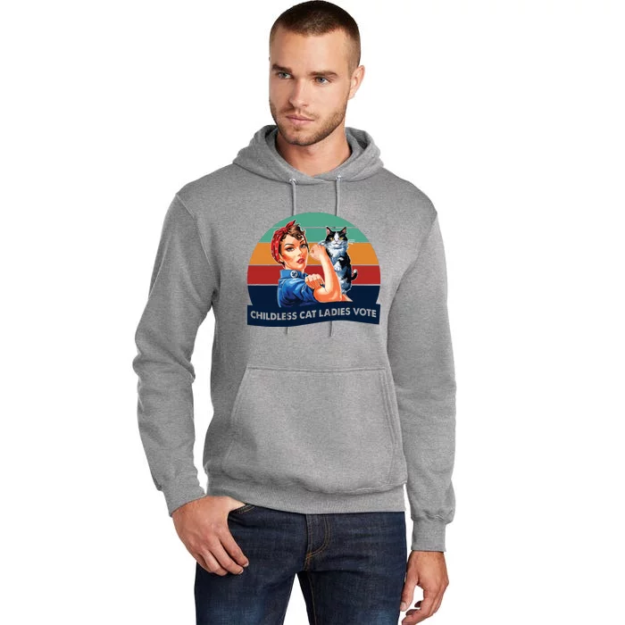 Childless Cat Ladies Vote Tall Hoodie