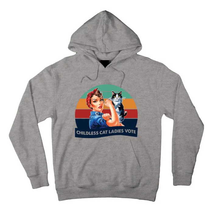 Childless Cat Ladies Vote Tall Hoodie