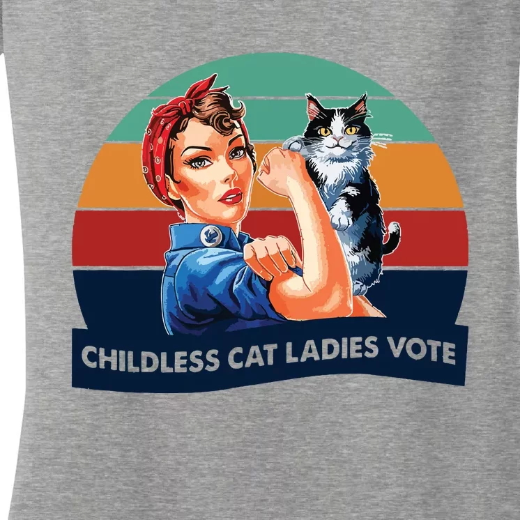 Childless Cat Ladies Vote Women's V-Neck T-Shirt