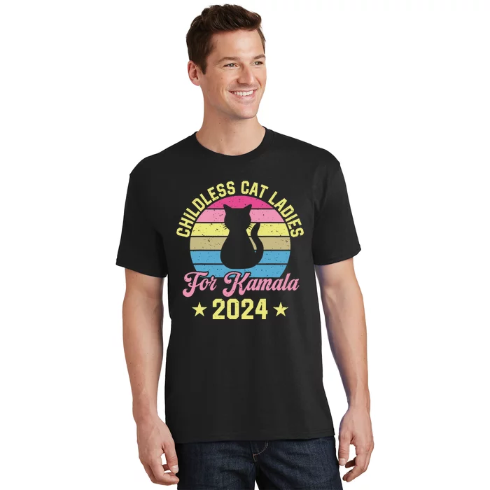 Childless Cat Ladies For Kamala 2024 T-Shirt