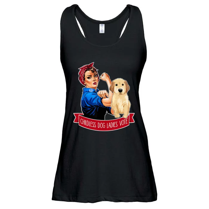 Childless Cat Ladies Vote Dog The Riveter Dog Owner Meme Ladies Essential Flowy Tank