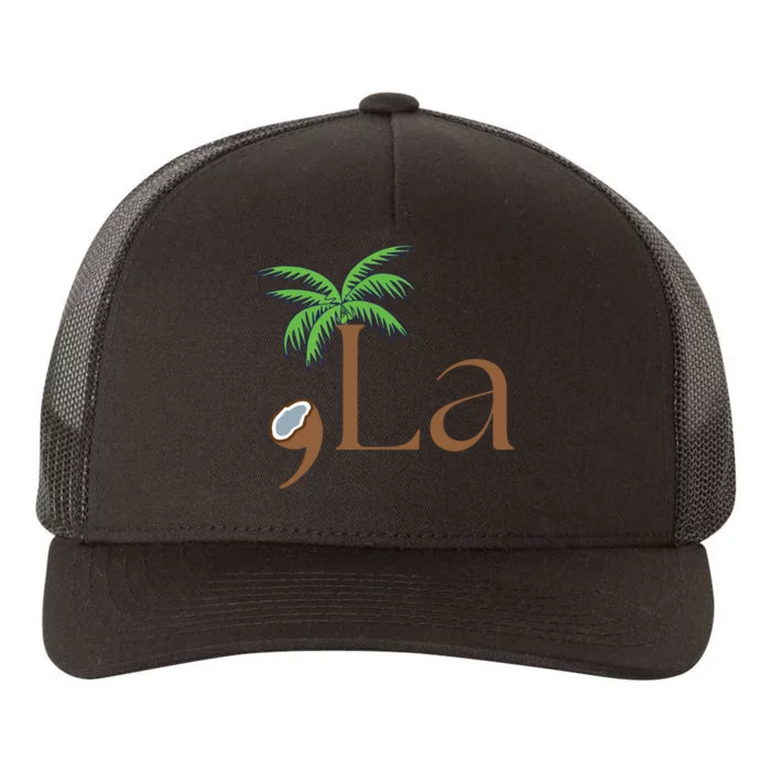 Coconut Comma La Kamala Harris 2024 President Election Yupoong Adult 5-Panel Trucker Hat