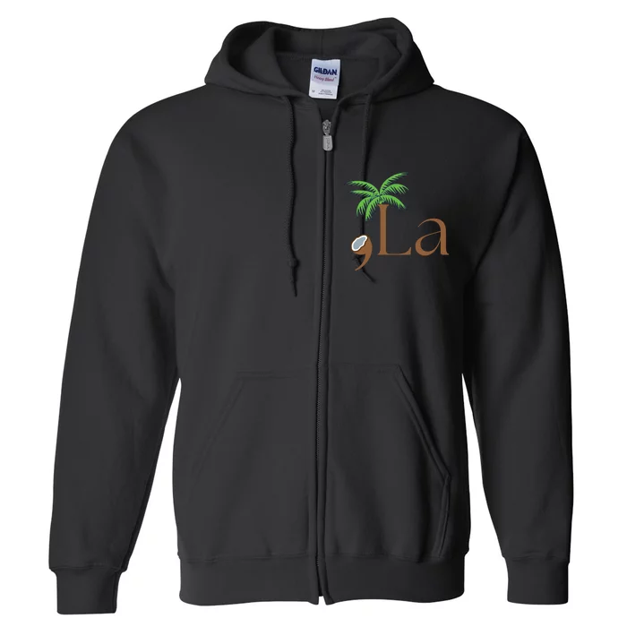 Coconut Comma La Kamala Harris 2024 President Election Full Zip Hoodie