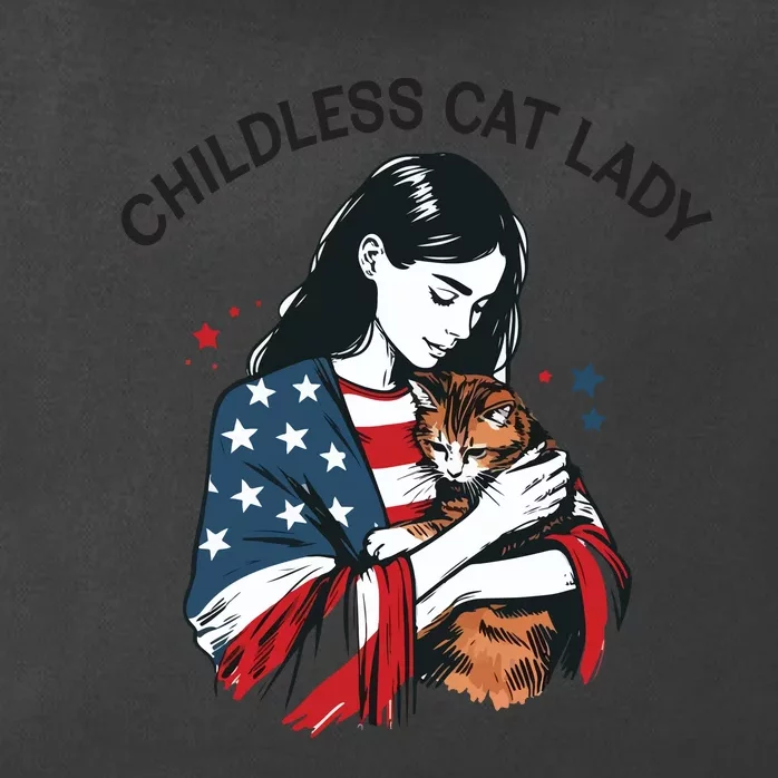 Childless Cat Lady With Patriotic Flair Zip Tote Bag