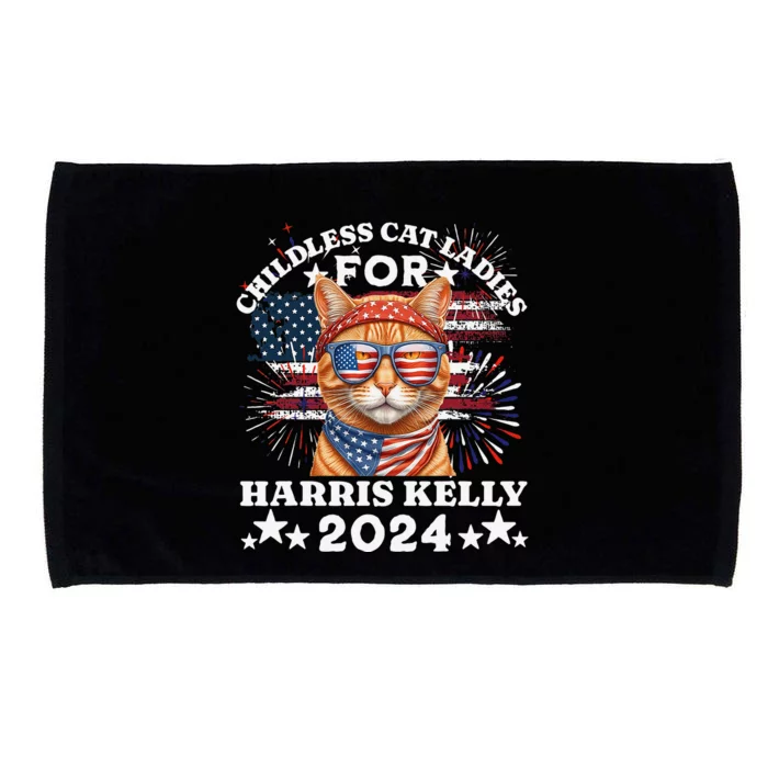 Childless Cat Ladies For Harris Kelly 2024 Election Microfiber Hand Towel