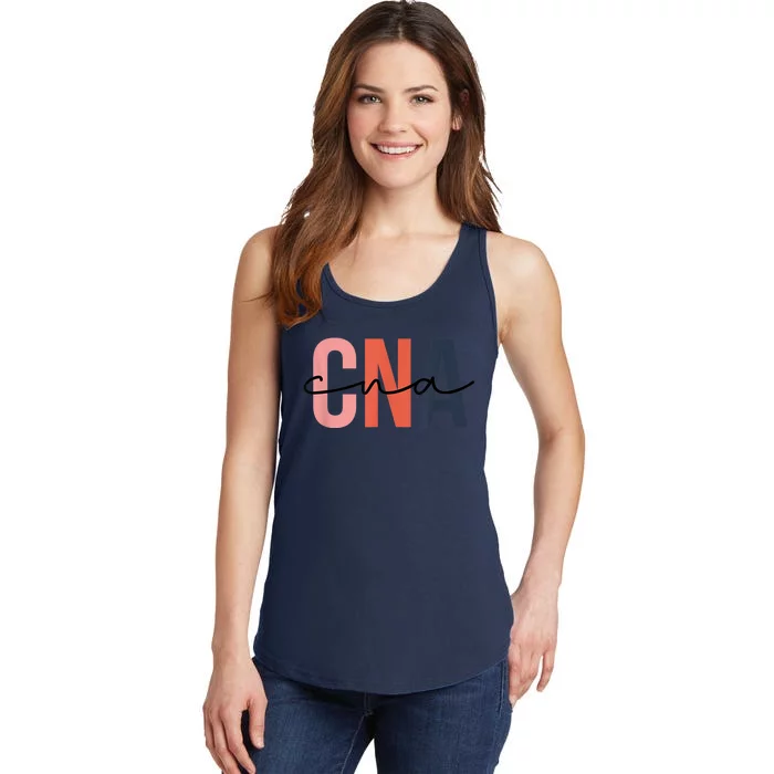 Cna Colorful Letters Nurse Christmas Pajamas Ladies Essential Tank