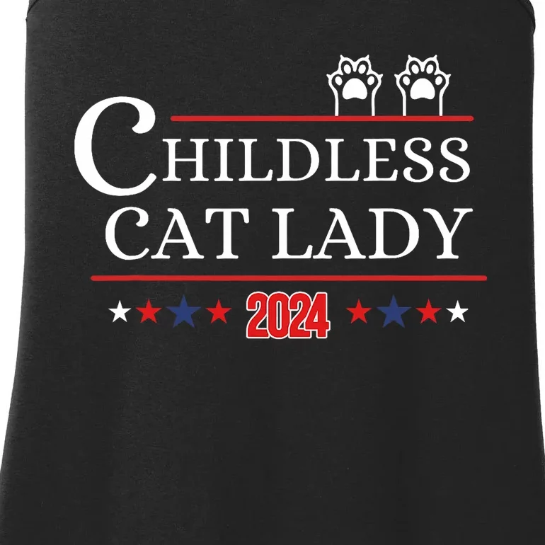 Childless Cat Lady 2024 Pro Kamala Harris Ladies Essential Tank