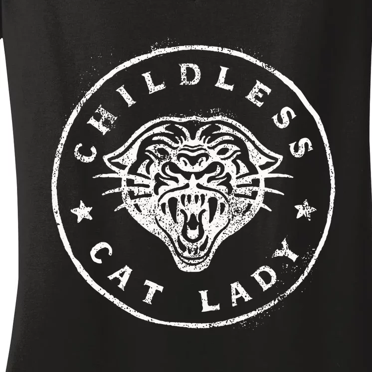 Childless Cat Lady Women's V-Neck T-Shirt