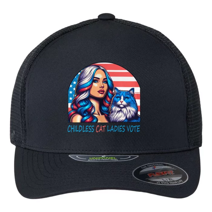 Childless Cat Ladies Vote Rosie The Riveter Flexfit Unipanel Trucker Cap