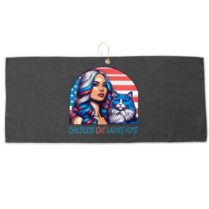 Childless Cat Ladies Vote Rosie The Riveter Large Microfiber Waffle Golf Towel