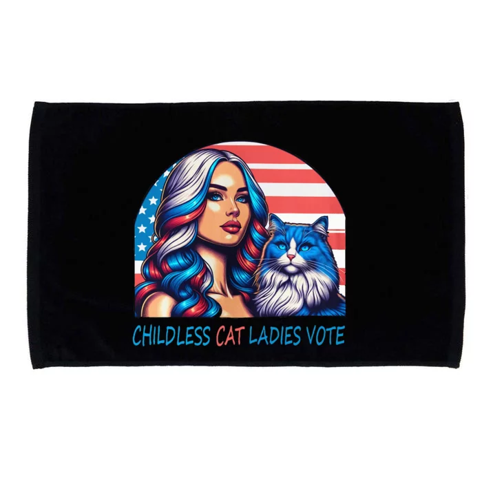 Childless Cat Ladies Vote Rosie The Riveter Microfiber Hand Towel