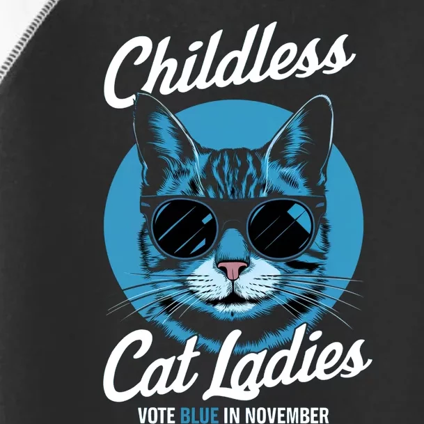 Childless Cat Ladies Vote Blue Graphic Toddler Fine Jersey T-Shirt