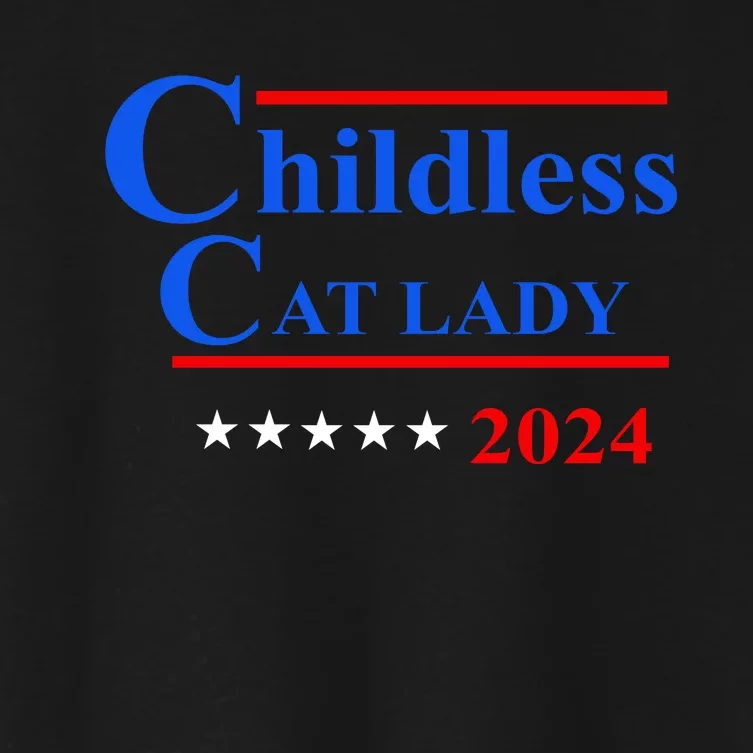 Childless Cat Lady 2024 Women's Crop Top Tee