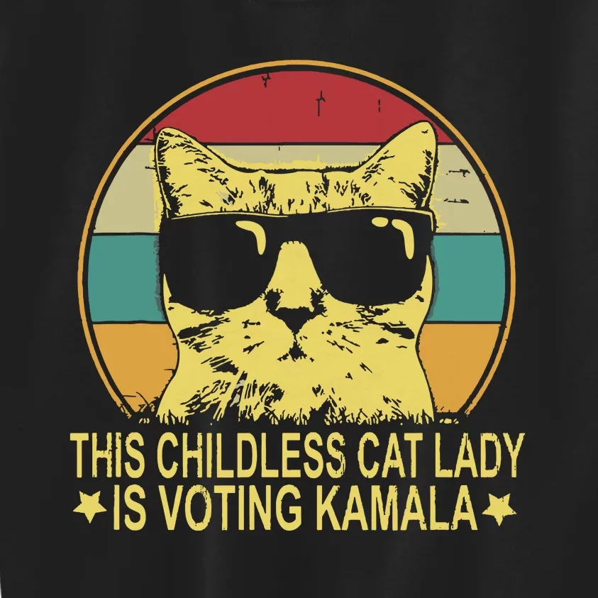 Childless Cat Ladies For Kamala Harris Kids Sweatshirt