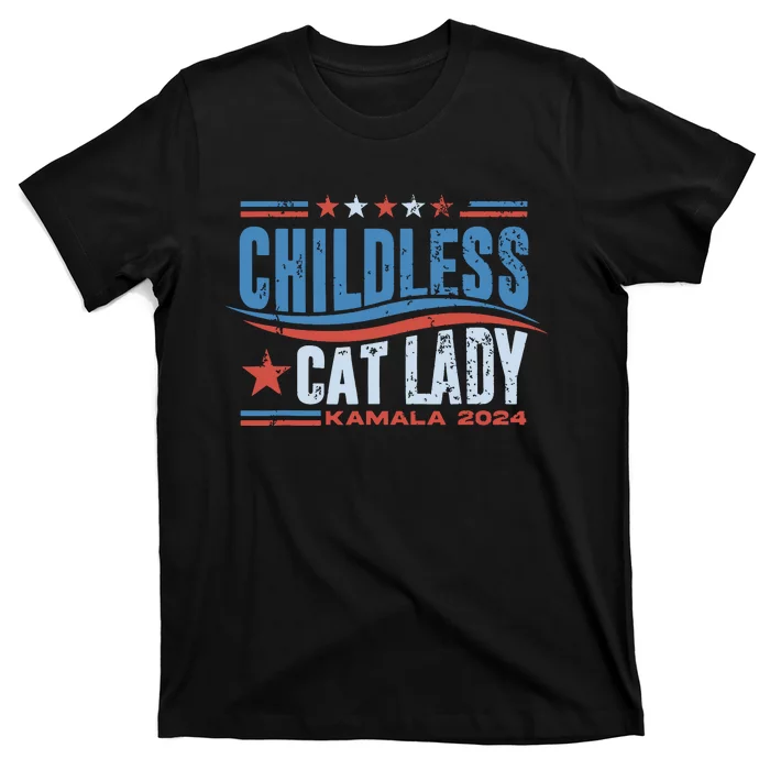 Childless Cat Lady Kamala 2024 T-Shirt