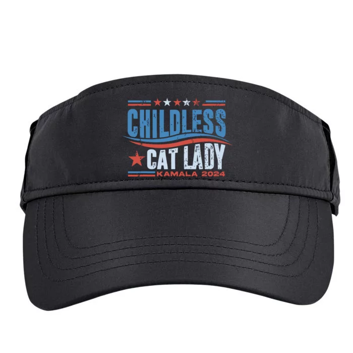 Childless Cat Lady Kamala 2024 Adult Drive Performance Visor