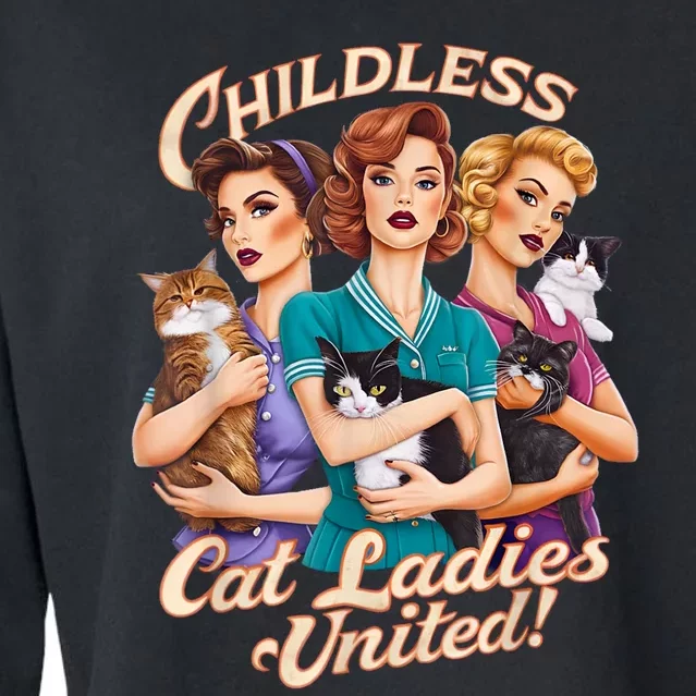 Childless Cat Ladies Cropped Pullover Crew