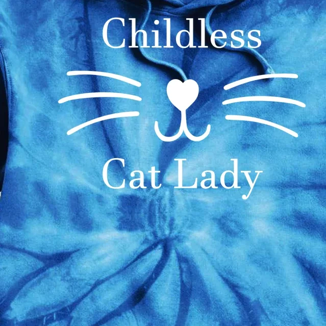 Childless Cat Lady Whiskers Pro Kamala Harris Tie Dye Hoodie