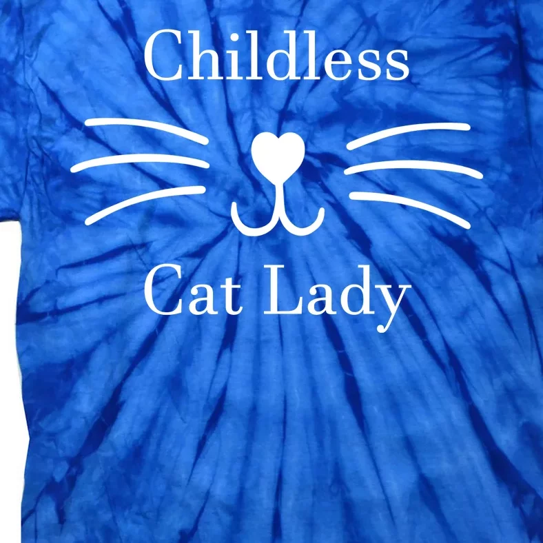 Childless Cat Lady Whiskers Pro Kamala Harris Tie-Dye T-Shirt