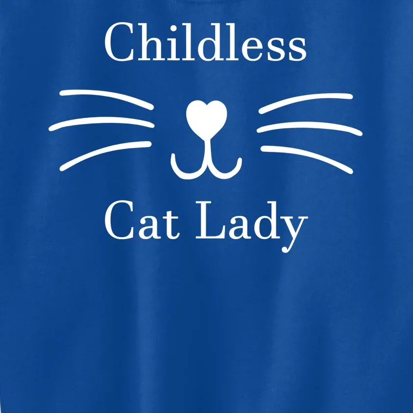 Childless Cat Lady Whiskers Pro Kamala Harris Kids Sweatshirt