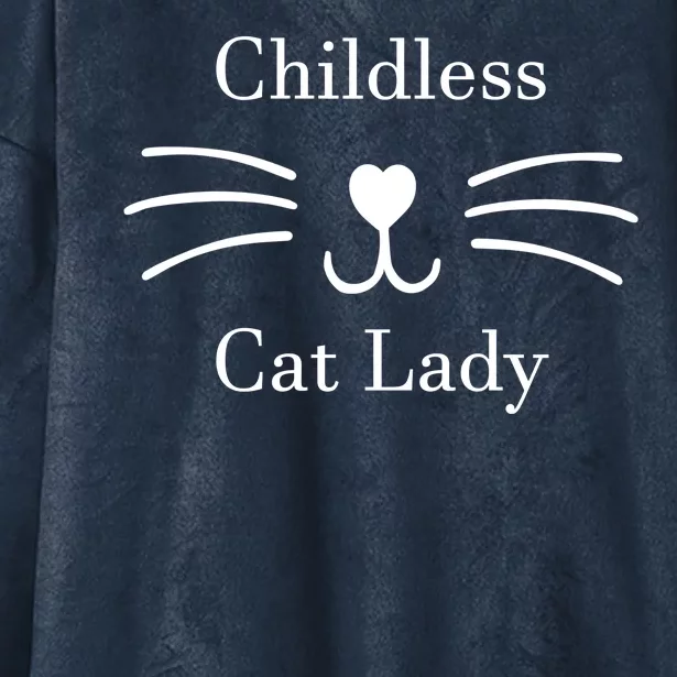 Childless Cat Lady Whiskers Pro Kamala Harris Hooded Wearable Blanket