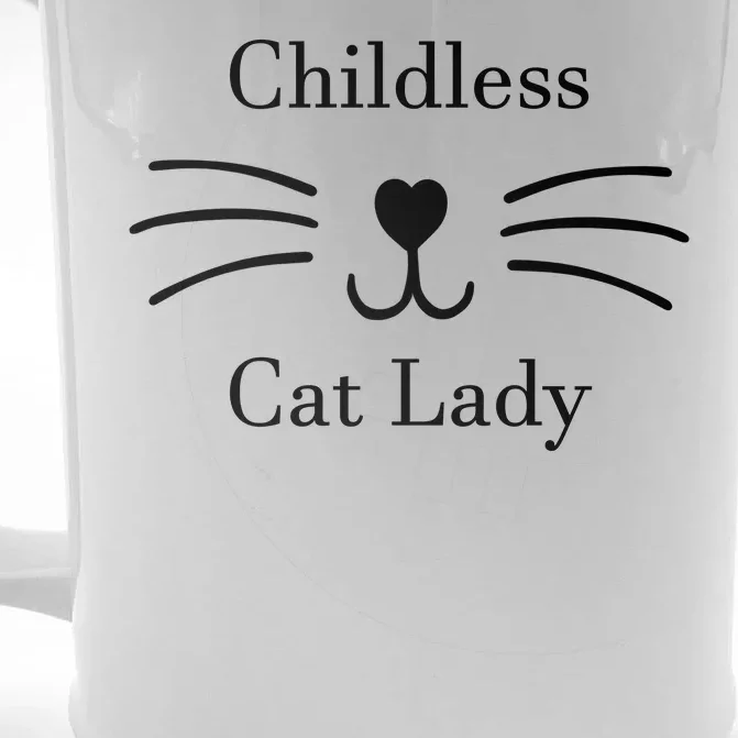 Childless Cat Lady Whiskers Pro Kamala Harris Front & Back Beer Stein