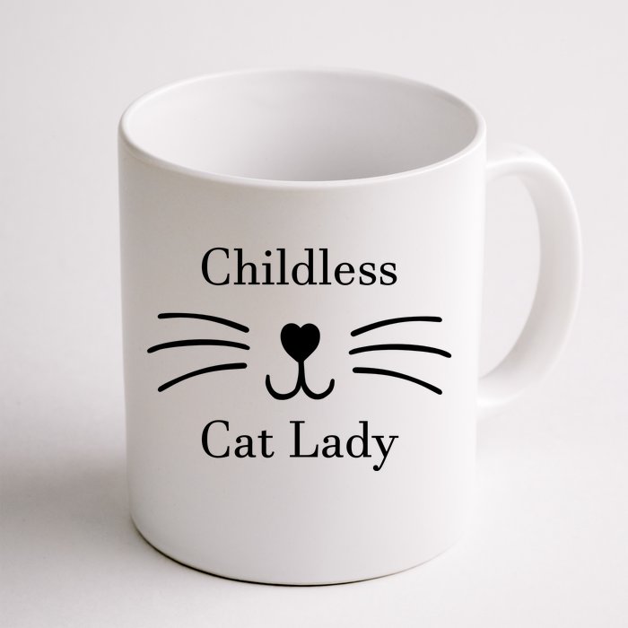 Childless Cat Lady Whiskers Pro Kamala Harris Front & Back Coffee Mug