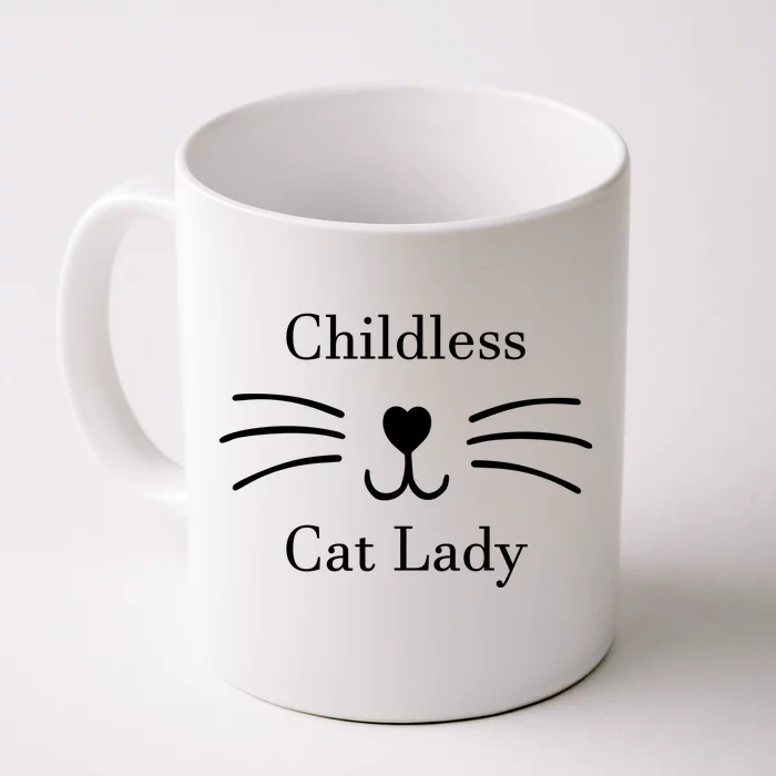 Childless Cat Lady Whiskers Pro Kamala Harris Front & Back Coffee Mug