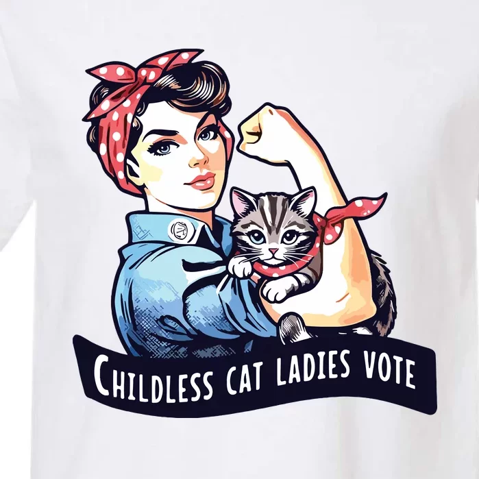 Childless Cat Ladies Vote Rosie The Riveter Election 2024 Garment-Dyed Heavyweight T-Shirt