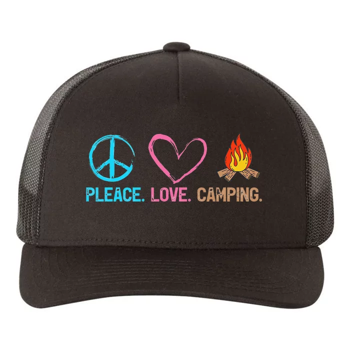 Cute Camping Lover Peace Love Camp Yupoong Adult 5-Panel Trucker Hat