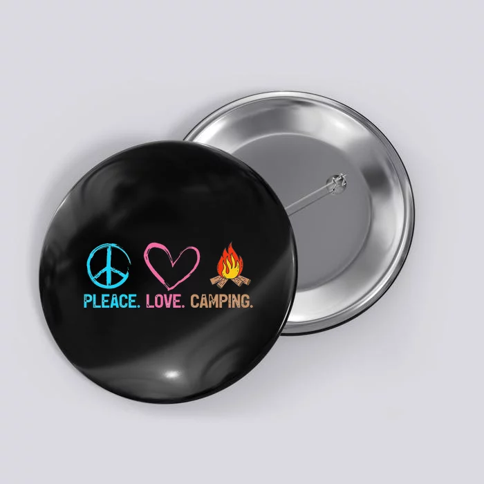 Cute Camping Lover Peace Love Camp Button