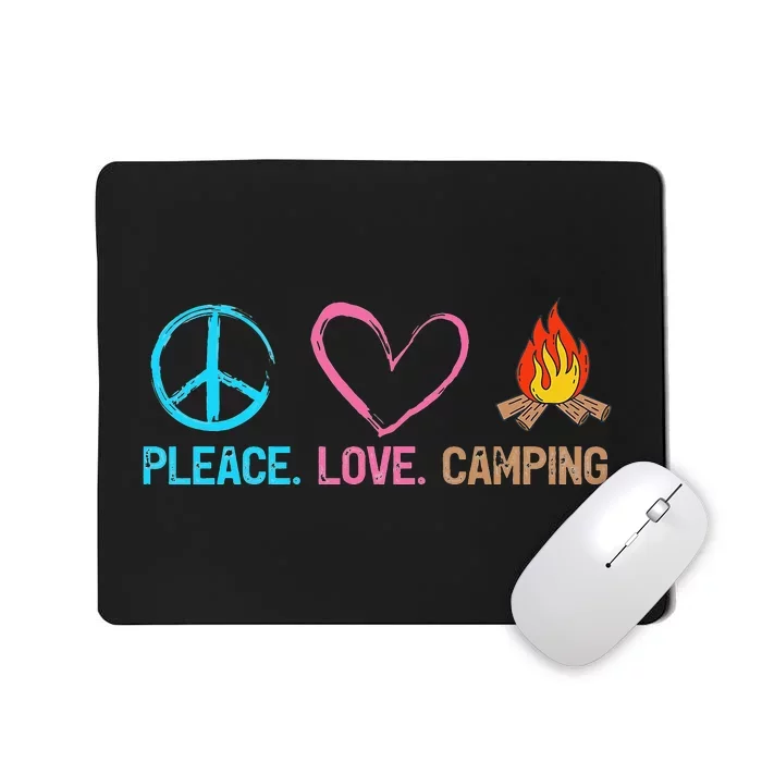 Cute Camping Lover Peace Love Camp Mousepad