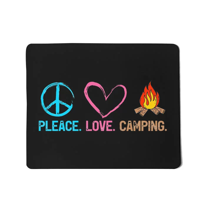 Cute Camping Lover Peace Love Camp Mousepad