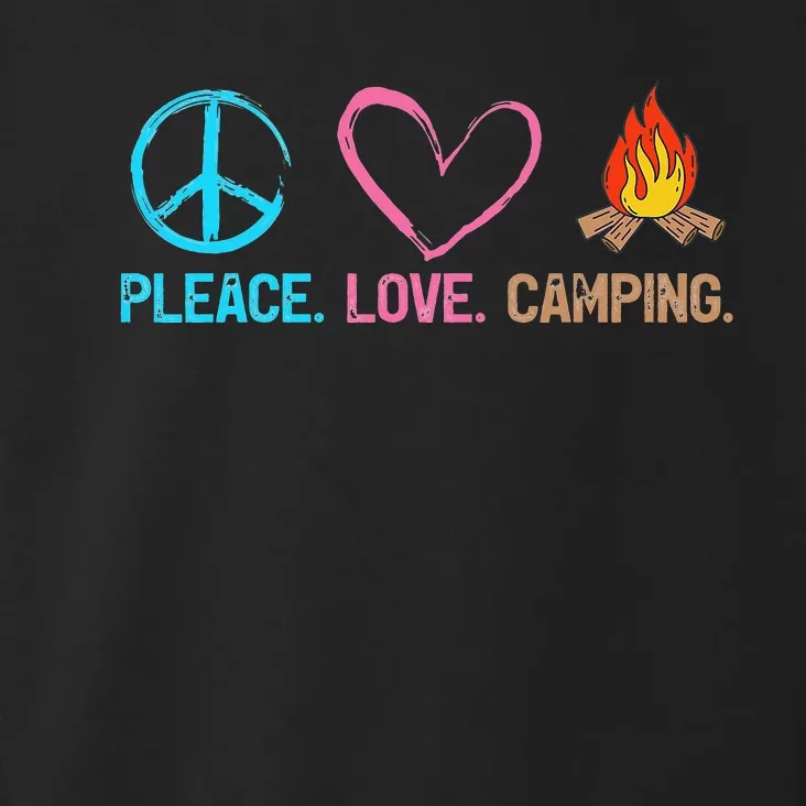 Cute Camping Lover Peace Love Camp Toddler Hoodie