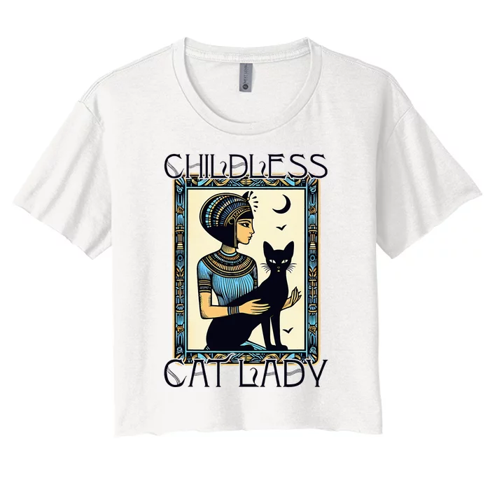 Childless Cat Ladies Funny Cat Women's Crop Top Tee