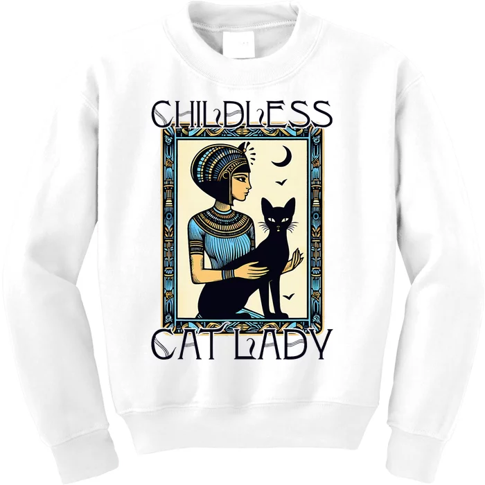 Childless Cat Ladies Funny Cat Kids Sweatshirt