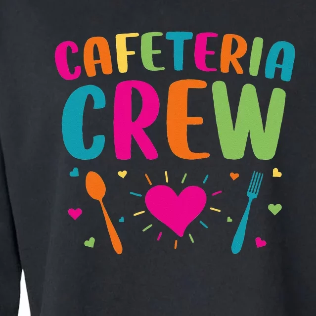 Cafeteria Crew Lunch Lady Back to School Novelty Cropped Pullover Crew