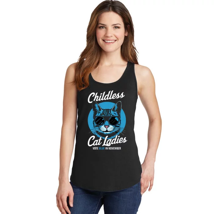 Childless Cat Ladies Vote Blue In November Democrats Liberal Ladies Essential Tank