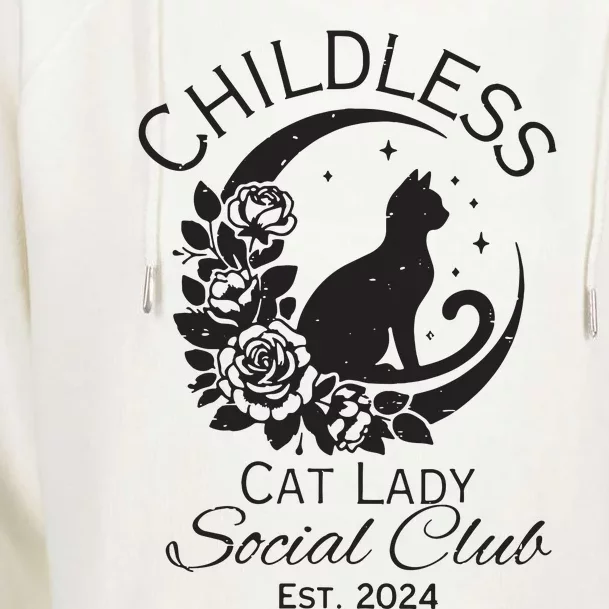 Childless Cat Lady Womens Funnel Neck Pullover Hood