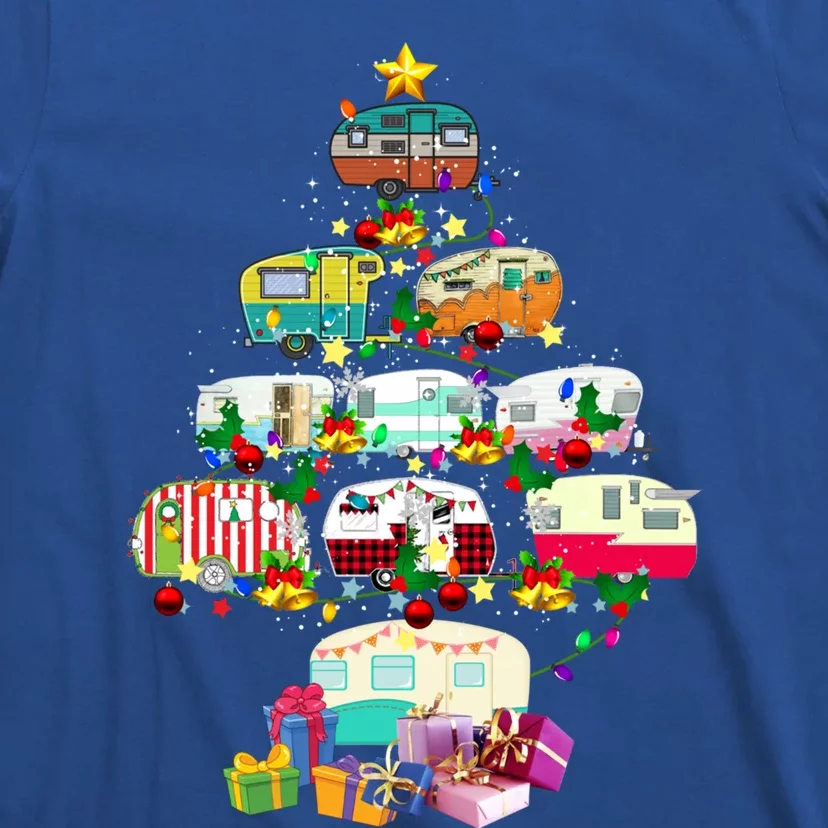 Christmas Camping Lover Xmas Camping Truck Tree Camper Gift Funny Gift T-Shirt