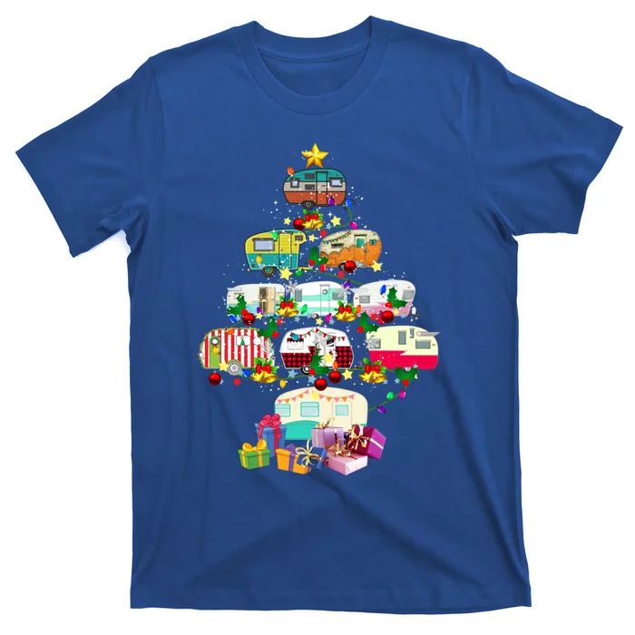 Christmas Camping Lover Xmas Camping Truck Tree Camper Gift Funny Gift T-Shirt