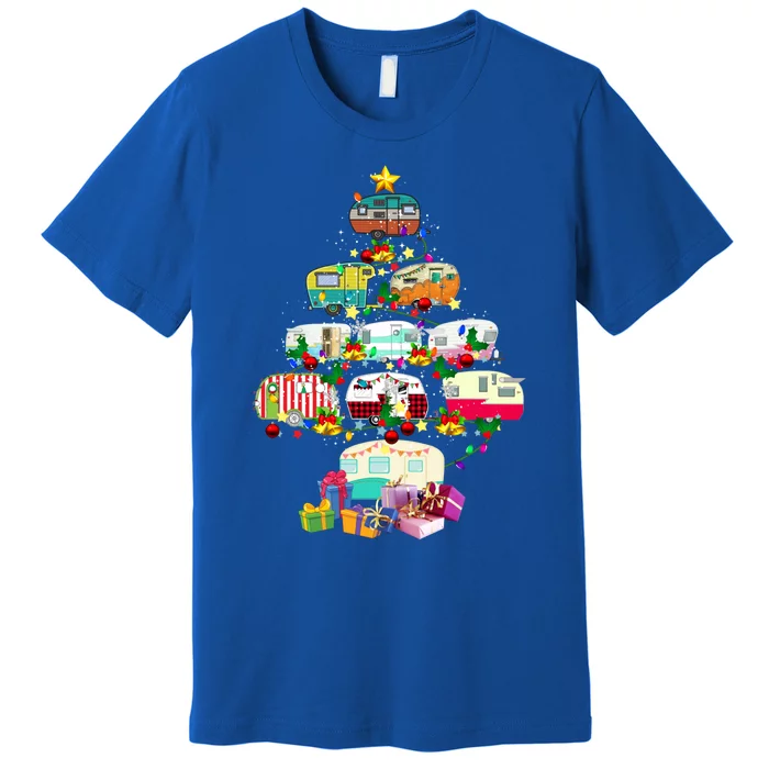 Christmas Camping Lover Xmas Camping Truck Tree Camper Gift Funny Gift Premium T-Shirt