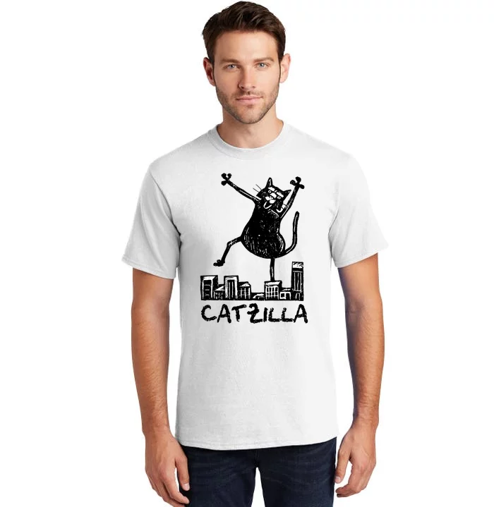 Catzilla Cat Lover Tall T-Shirt