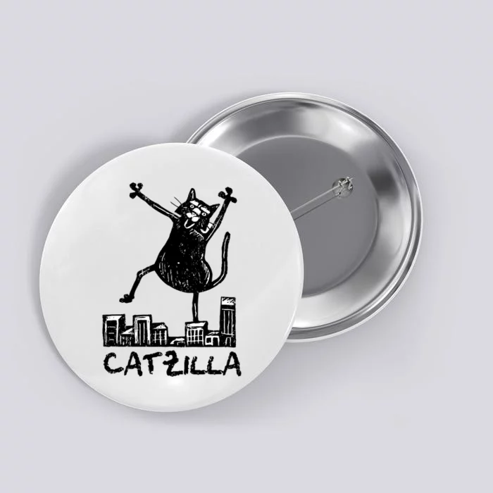 Catzilla Cat Lover Button