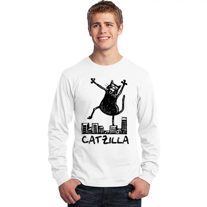 Catzilla Cat Lover Tall Long Sleeve T-Shirt